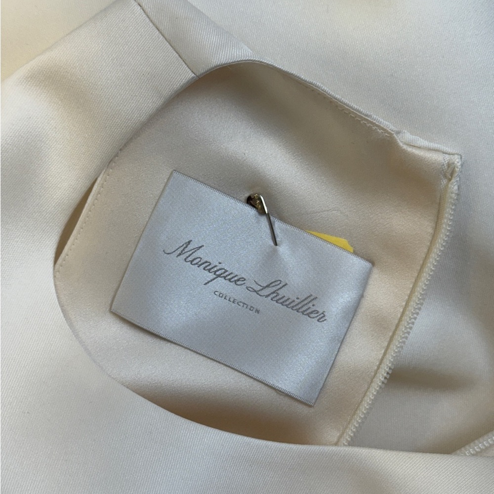 Monique Lhuillier Cream High Low Dress - Picture 5 of 7
